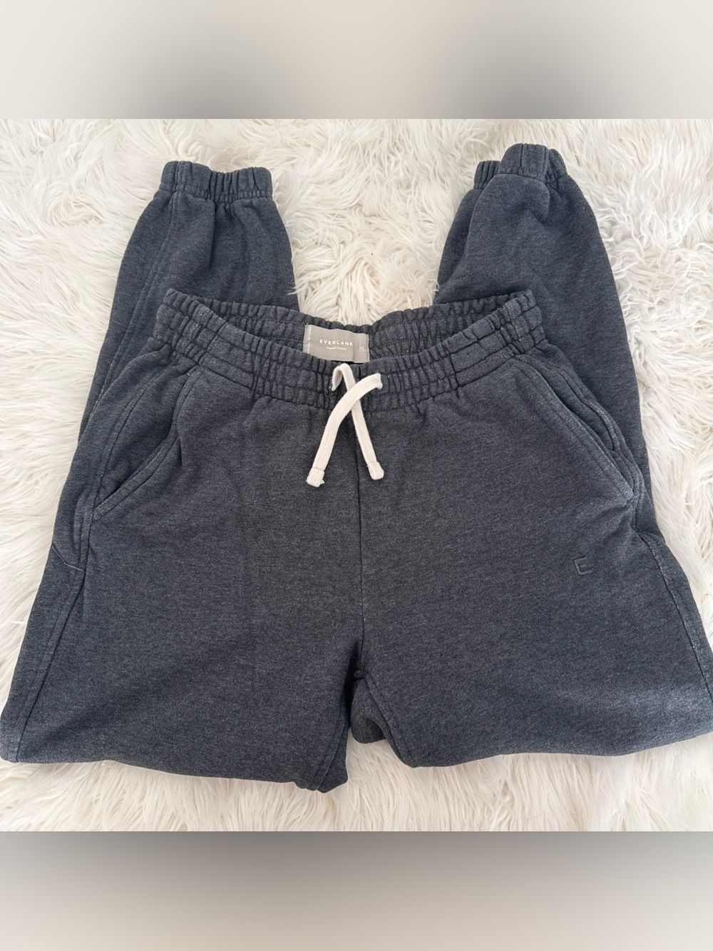Everlane Charcoal Gray Drawstring Track Joggers
